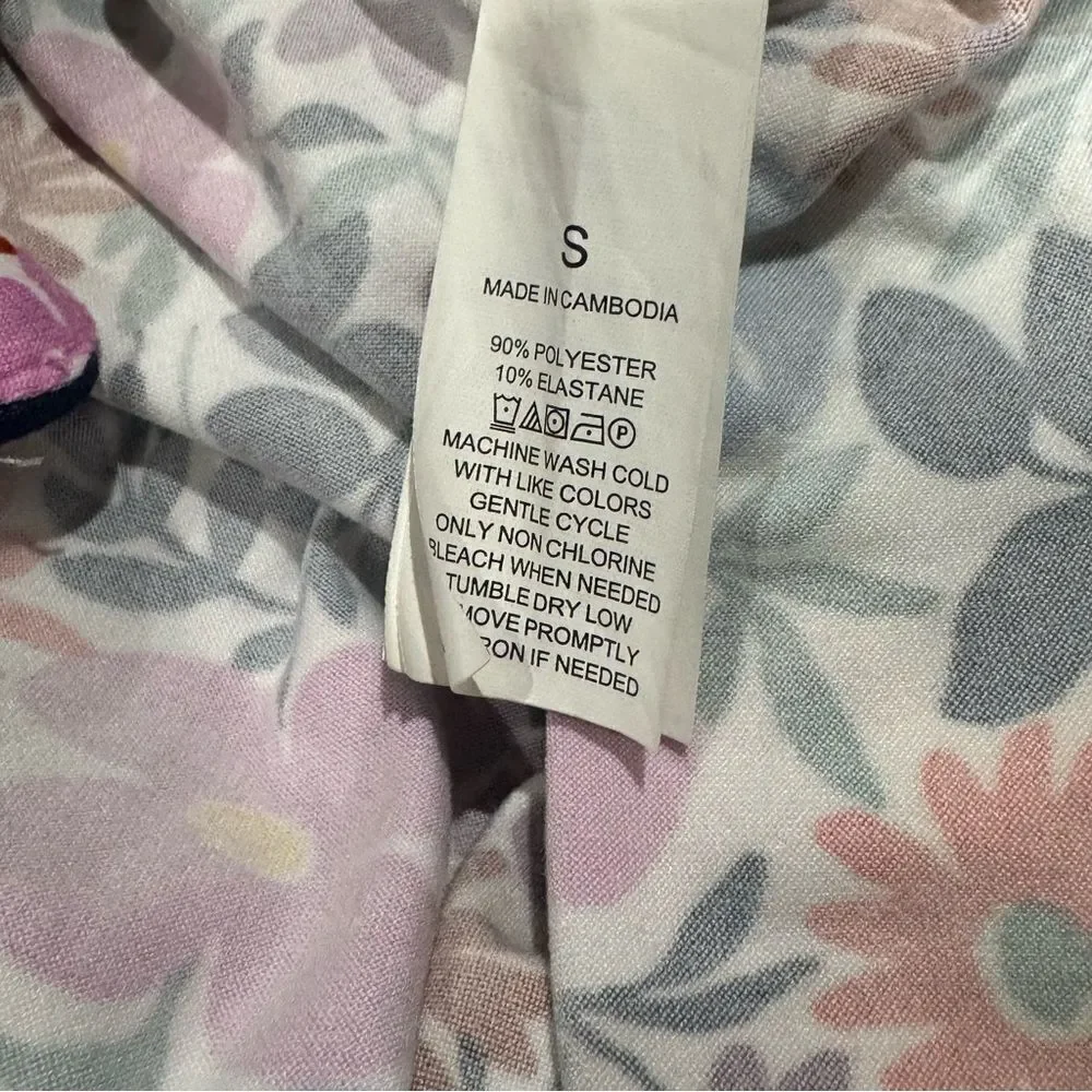 Kate Spade Black Label Floral Button Up Pajama Top Women’s Small